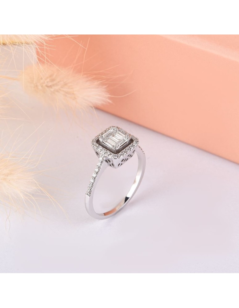 baget yüzük 0.39 carat pırlanta 