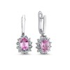 pırlanta Küpe 2.26 carat Pembe Topaz