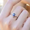 safir pırlanta yüzük 0.28 carat 