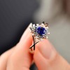 pırlanta yüzük 0.76 carat safir 