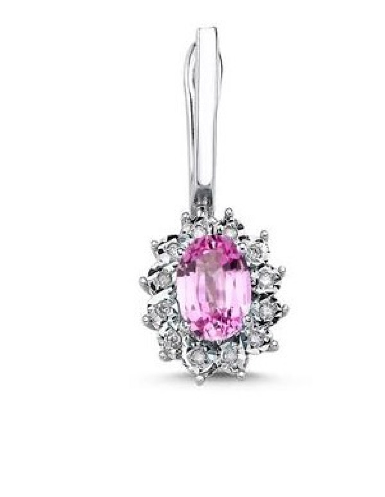 pırlanta Küpe 2.26 carat Pembe Topaz