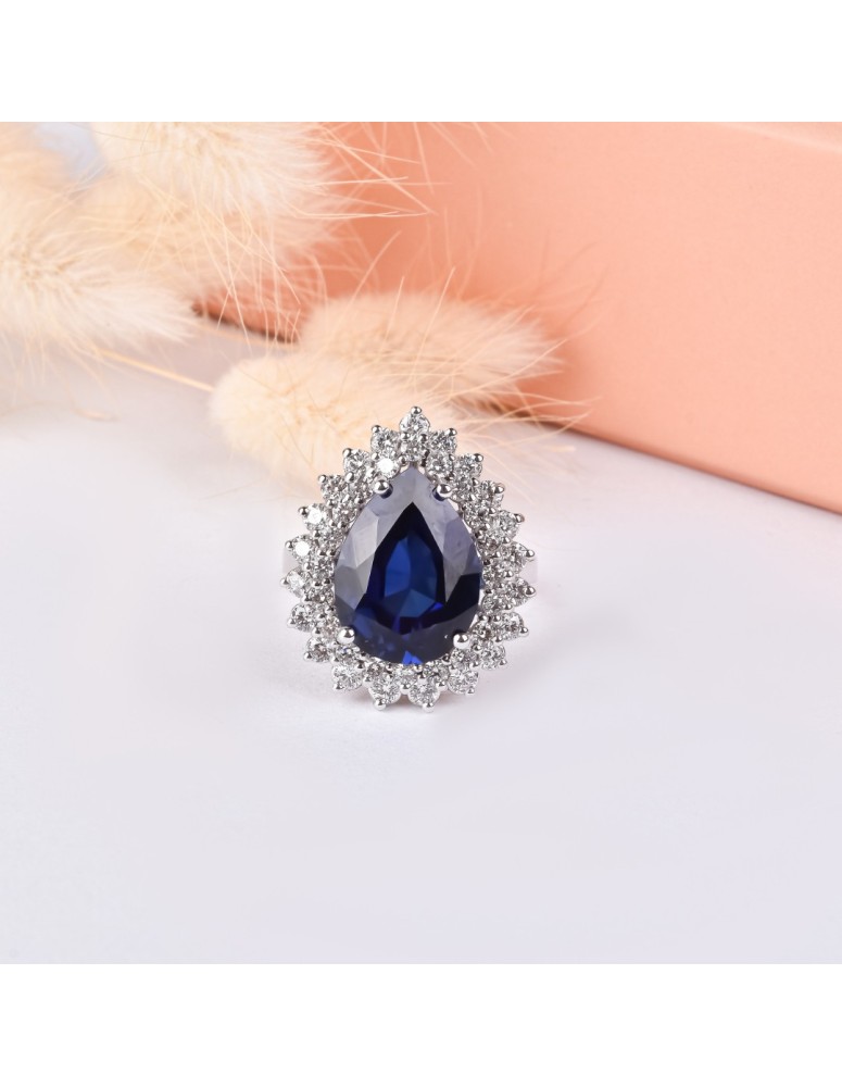 safir yüzük damla 9.24 carat pırlanta