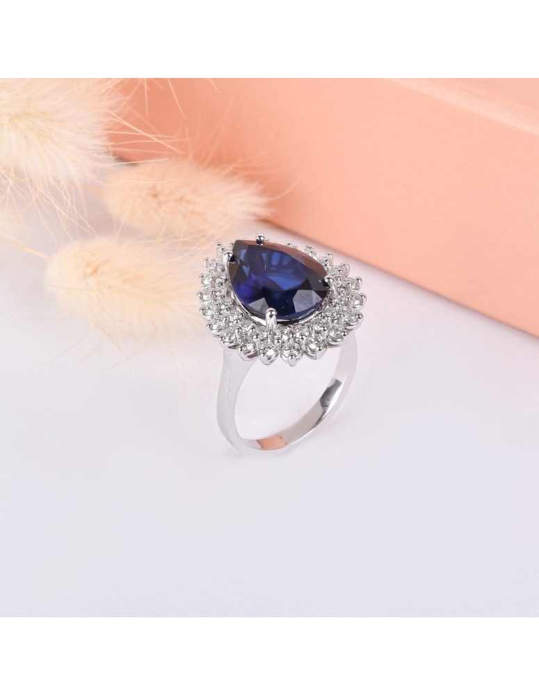 safir yüzük damla 9.24 carat pırlanta