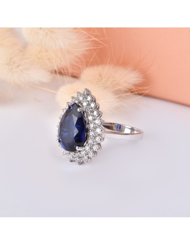 safir yüzük damla 9.24 carat pırlanta